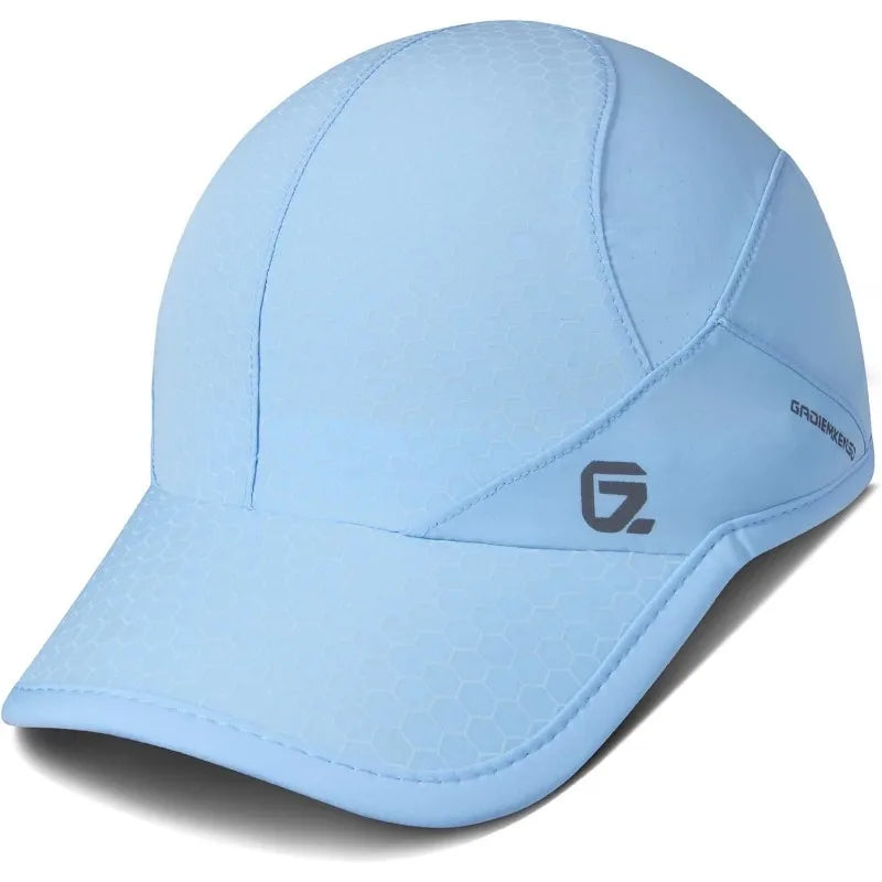 GADIEMKENSD Quick Dry Stretch Running Hat Adjustable Breathable Baseball Cap with Soft Brim Casual Sun Protection Hat