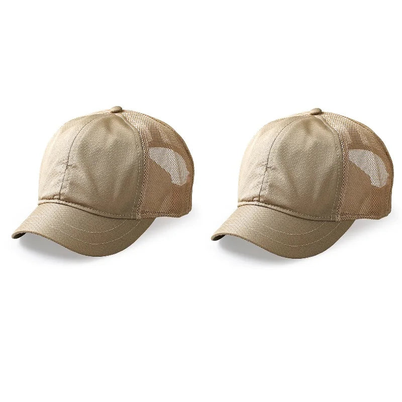 Short Bill Baseball Caps for Men Women Plus Size Big Head Mesh Summer Breathable Short Brim Trucker Hat Running 56-60cm 60-65cm