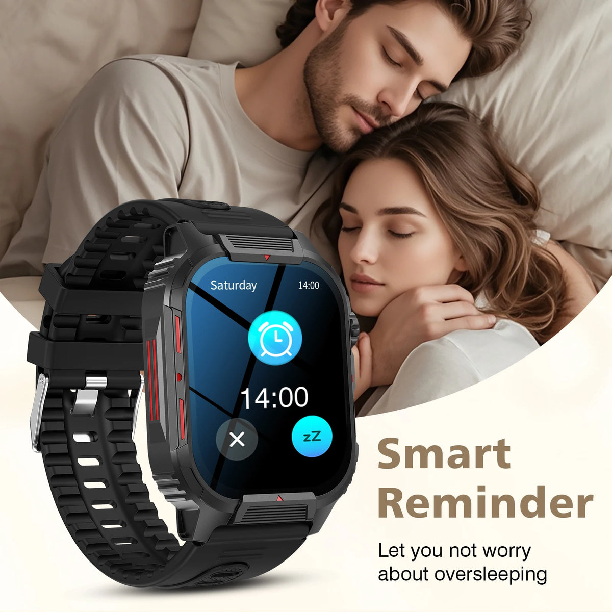 New Full-Touchscreen HD Sports Smartwatch, Unisex, with Call/Message Alerts,  Watch Faces, Multiple Sports Modes, Music Playback. Suitable for Android & IPhone, Ideal Gift for Everyone
