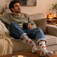 1/10 Pairs Halloween Pumpkin Socks for Men Women, Cute Cartoon Crew Socks, Funny Jack O Lantern Party Casual Holiday Socks