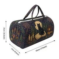 Dark Gothic Black Pentagram Witch Travel Totes Women Men Duffle Bags Outdoor Yoga Gym Storage Bags Halloween Travel Bag