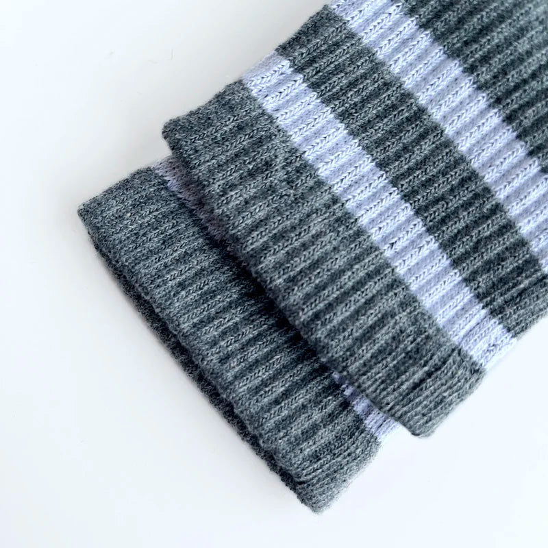 1/5 Pairs Man Five Finger Socks Cotton Striped Solid Simple Sweat-Absorbing Anti-Bacterial Breathable Warm Soft Elastic Toe Sock