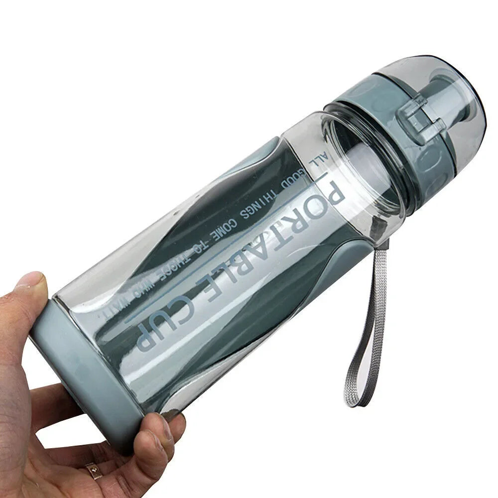 500ml Portable Sports Water Bottle Plastic Outdoor Gym Travel Drinks Mugs Clear Leakproof Drinking Bottle Water Bottles