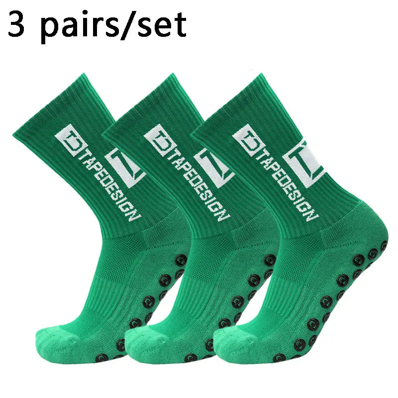 3 Pairs Anti-slip Soccer Socks Women Men Outdoor Sport Grip Football Yoga Socks For Woman