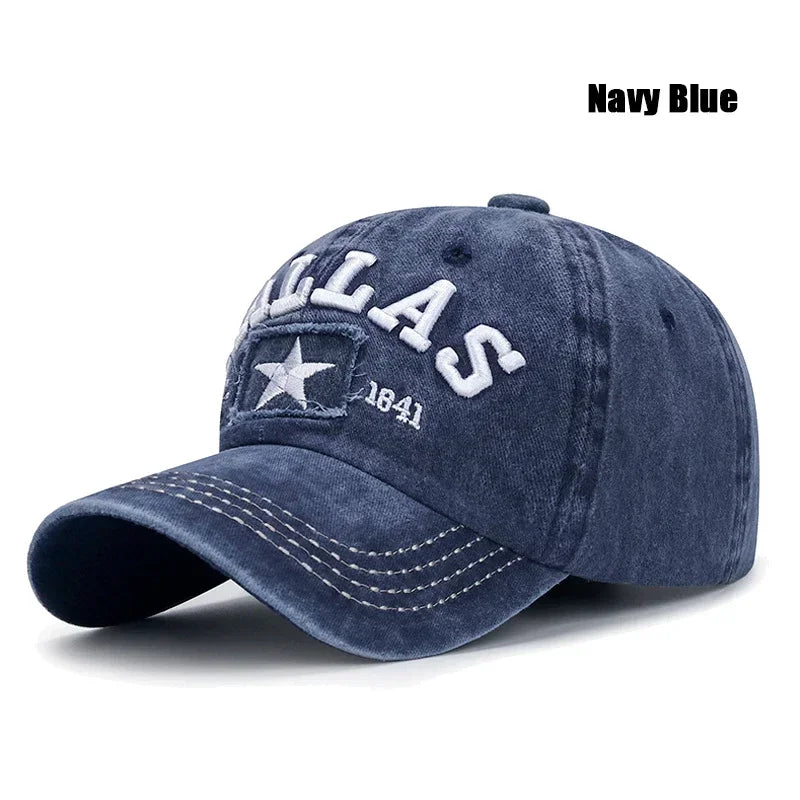 4 Colors Unisex DALLAS 3D Embroidered Baseball Cap Snapback caps Sun hats Dad hats