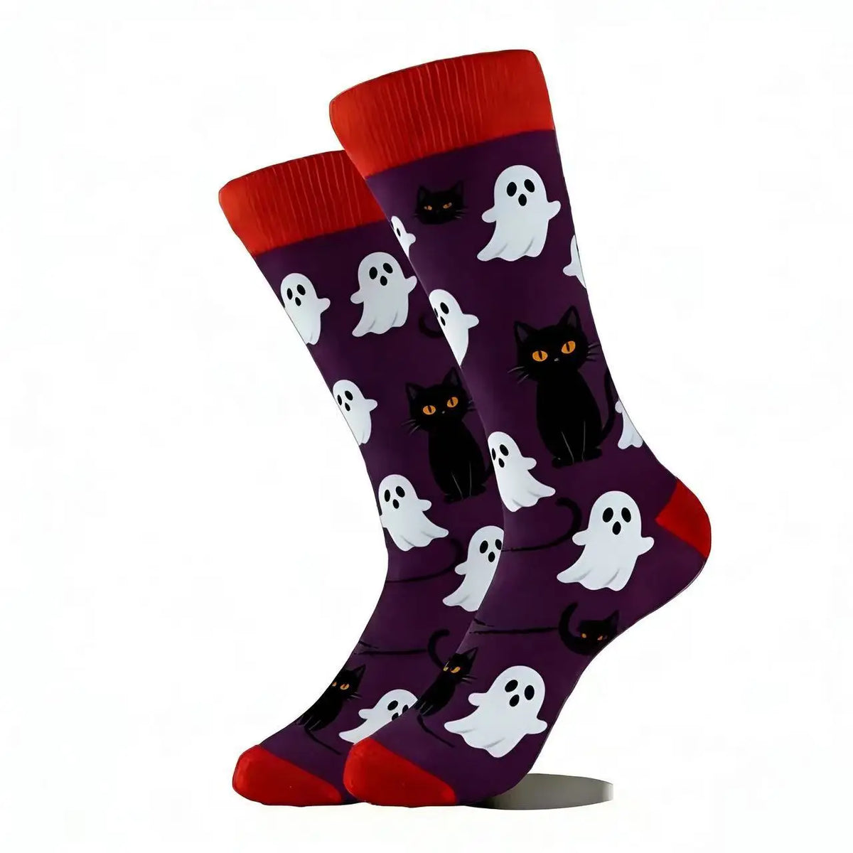 1 Pair of Personality Bat Mid Tube Men's Socks Skull Women's Socks Spider Tide Socks Bloody Hand Halloween Women's Socks