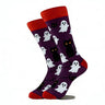 1 Pair of Personality Bat Mid Tube Men's Socks Skull Women's Socks Spider Tide Socks Bloody Hand Halloween Women's Socks