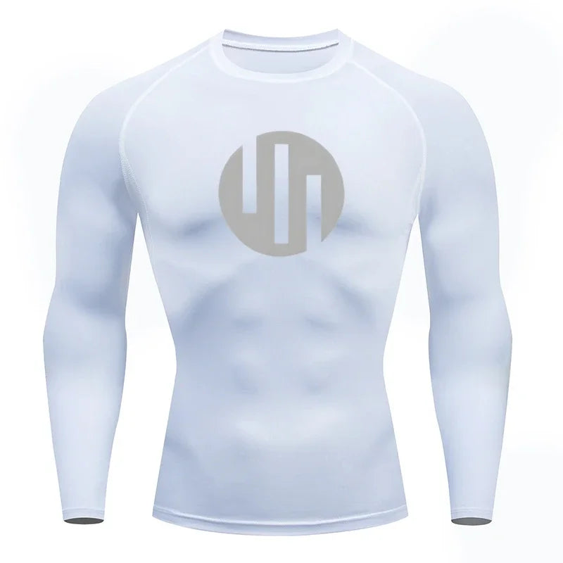 Gym Short Sleeve Running T-Shirt Men's Compression Long Sleeve Shirt Sun Protection Quick Drying Outdoor Sports Top Sportswear