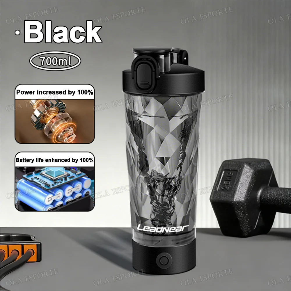 450-700ml Electric Automatic Mixing Cup Portable Whey Protein Shaker Bottle Battery Powered Fully Automatic Stirring Cup Home