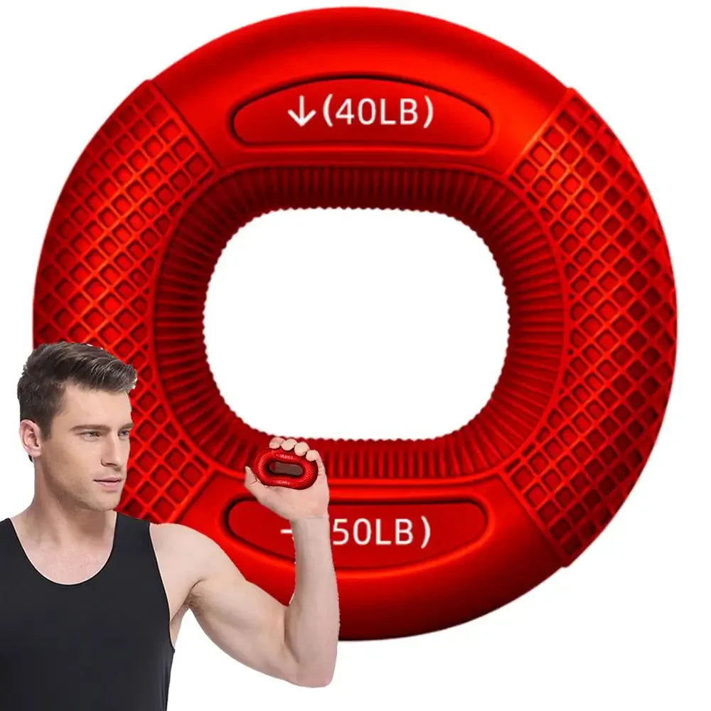 Silicone Finger Grip Strengthener Hand Wrist Exercise Ring For Carpal Tunnel Relief Portable Gym Office Rehabilitation Tool