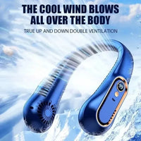 2026 New 5-Speed Neck Fan Portable Fan with 720° Dual-Sided Cooling Wind Digital Display USB Rechargeable for Outdoor Gym Office