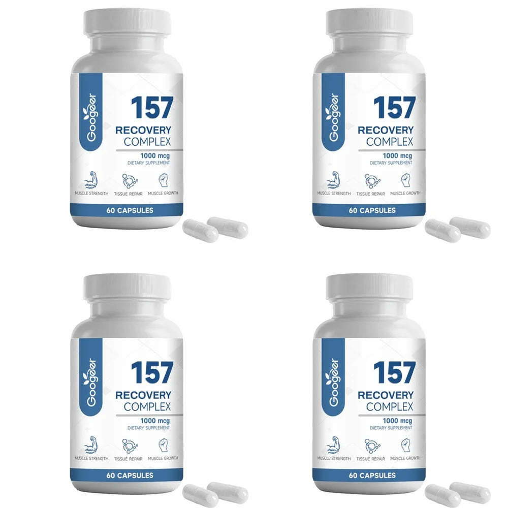 Googeer 157 Recovery Complex Capsules for Muscle Strength and Tissue Repair, L-Lysine Amino Acid Blend, Daily, 60 Capsules