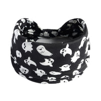 Halloween Printed Wide Headband Skull Pumpkin Ghost Pattern Stretch Elastic Hair Band Women Party Hair Accessory