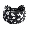Halloween Printed Wide Headband Skull Pumpkin Ghost Pattern Stretch Elastic Hair Band Women Party Hair Accessory