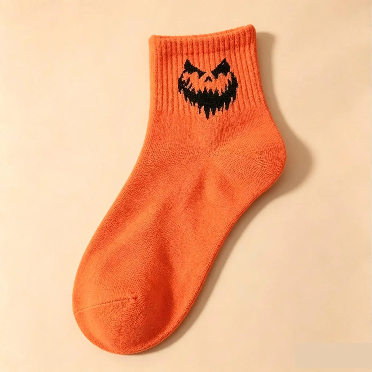 1 Pairs Autumn Personality Fun Halloween Funny Unisex Mid Tube Socks Trend Versatile Sweat Absorbing Niche Design Socks