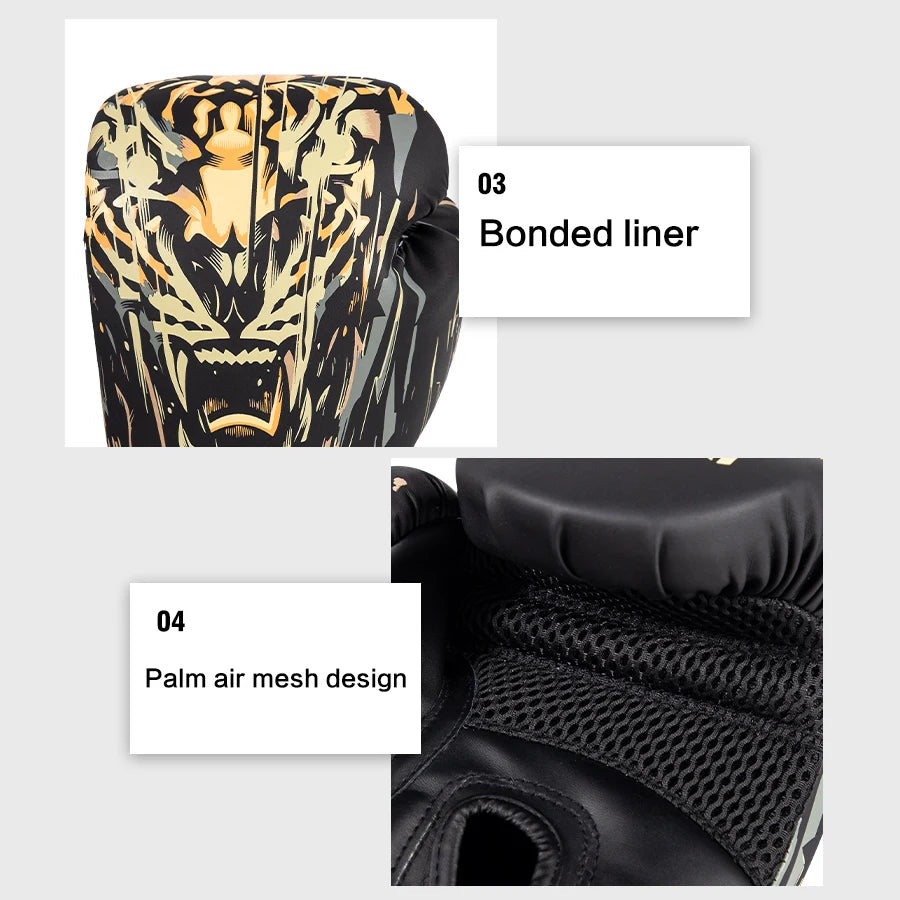 Professional Boxing Gloves Practical Combat Adult Sanda Training Muay Thai Combat Sandbag Punching Competition Thickening