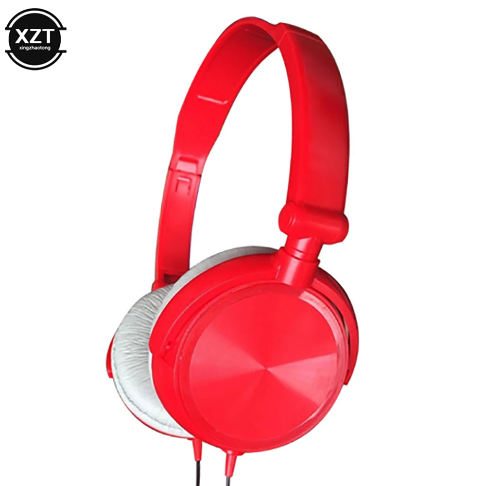 Wired Headphones Over Ear Headsets HD Sound Bass HiFi Sound Music Stereo Earphone Flexible Adjustable Headset For PC Phone