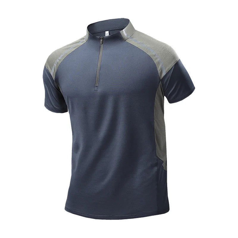 Men Gym ICE Silk T-shirt Quick Dry Sport Short Sleeve Casual Multicolor T Shirts Breathable Workout Tops Male Running Shirts