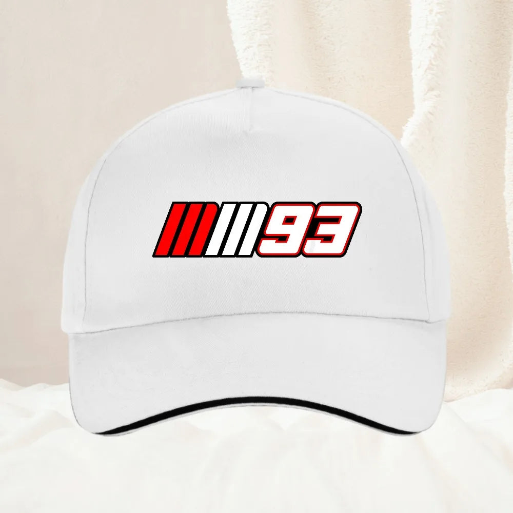 Summer Motorcycle Race Car No. 93 Printed Baseball Cap Fashion Leisure Sports man racing hat Adjustable Golf hats