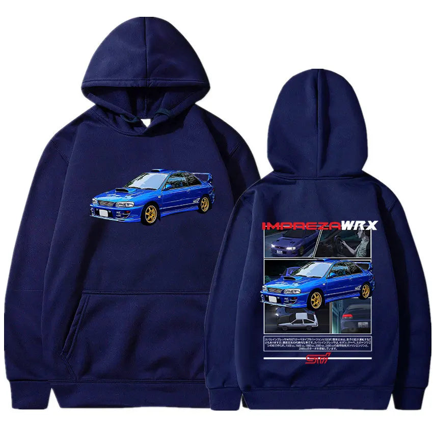 Anime Initial D Drift Racing Car AE86 Hoodie Takumi Fujiwara R34 Skyline JDM Hoodies Men Casual Oversized Long Sleeve Sweatshirt
