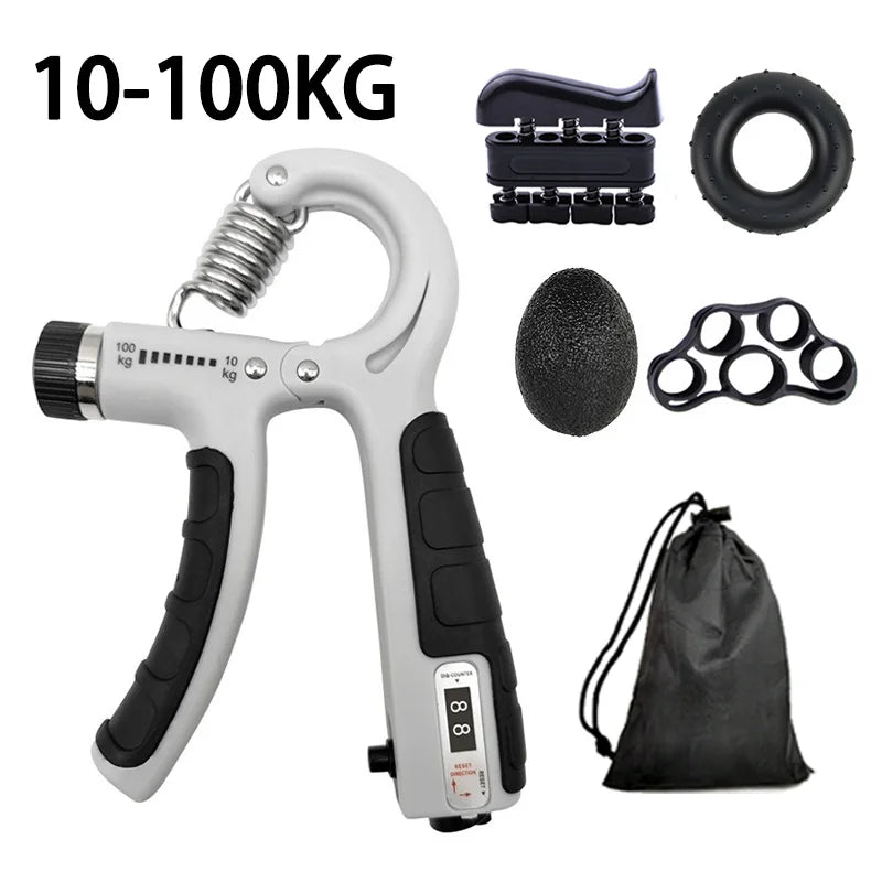 10-100Kg Adjustable Heavy Gripper Fitness Hand Exerciser Grip FatGrip Wrist Increase Strength Spring Finger Pinch Carpal Expande