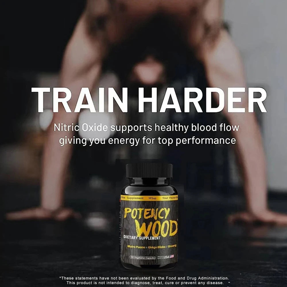 Extra Strength Male Supplement with Panax Ginseng Ashwagandha Gingko Tribulus Extract for Energy, Stamina, & Boosting Blood Flow