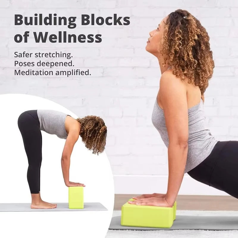Yoga Blocks Gym Foam Brick Pilates Training Exercise Fitness Bolster Pillow Cushion Stretching Body Shaping Building Cubes