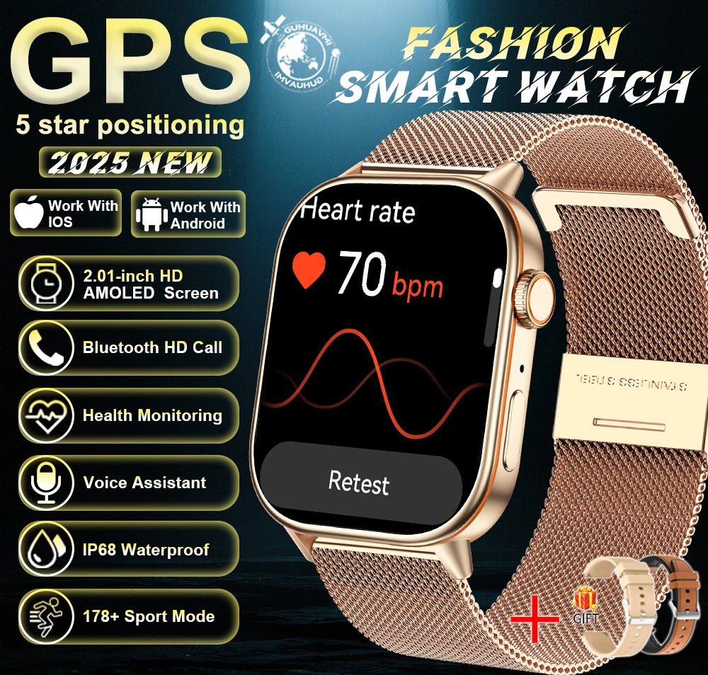 New For Android iOS Outdoor GPS SmartWatch Men 2.01