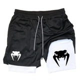 2026 Men's 2-in-1 Running Shorts, High-Quality Elastic Double-Layer Shorts, Breathable and Lightweight, Teen Training Shorts, Sp
