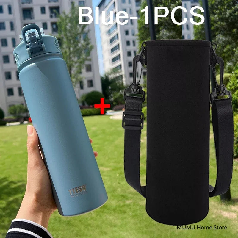 TYESO 600/750ML Stainless Steel Thermo Bottle Car Thermal Cup Sports Water Bottles Keep Cold and Hot Vacuum Flasks Insulated Cup