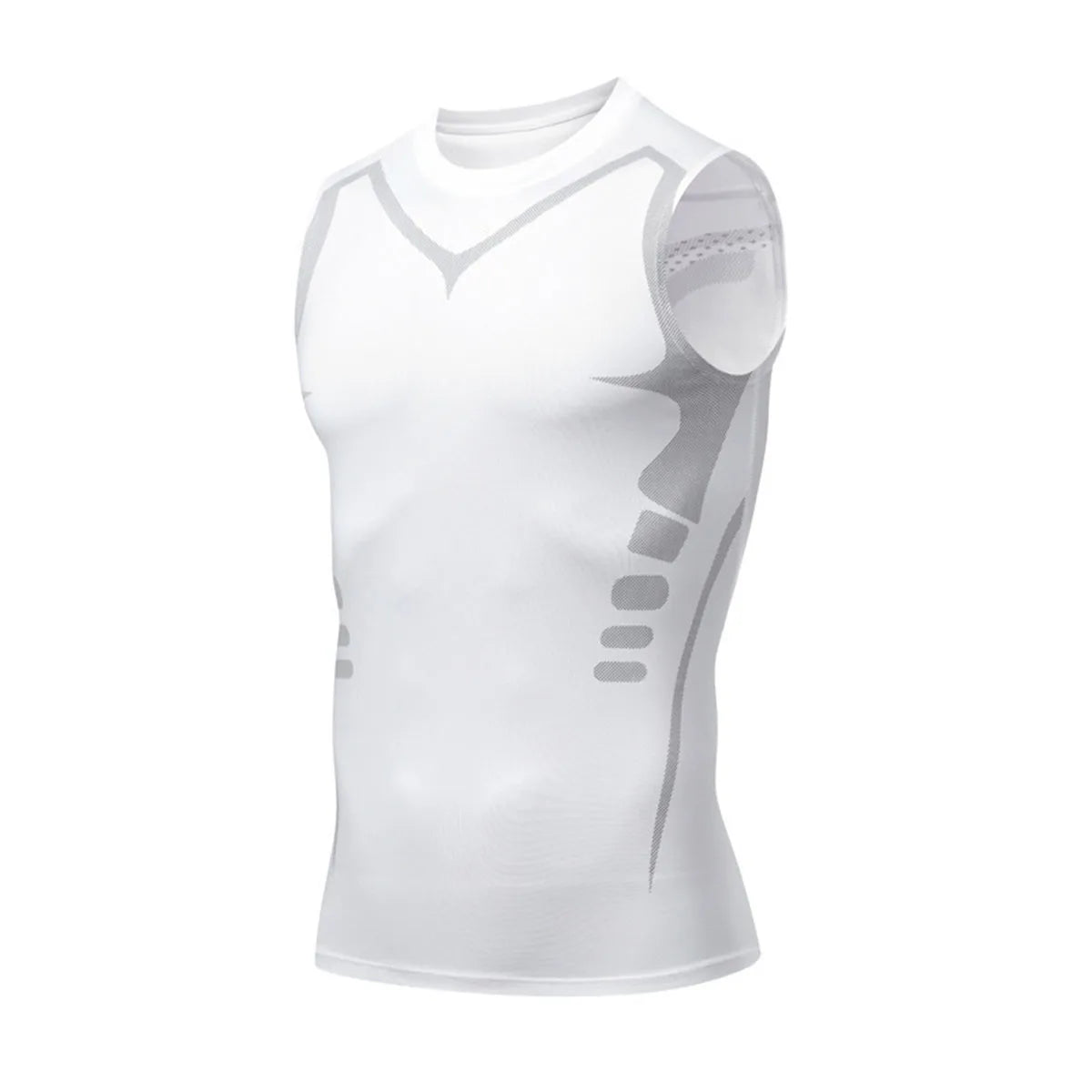 Summer Men Shapewear Ionic Shaping Vest Sleeveless Shirt Tight Compression Shirts Tank Top Body Shaper Breathable Ice Silk Vest