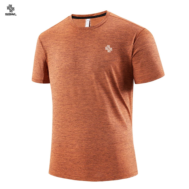 Mens/Women Quick Dry Short Sleeve Gym Running Moisture Wicking Round Neck T-Shirt Training Exercise Sport Shirt Tops Lightweight