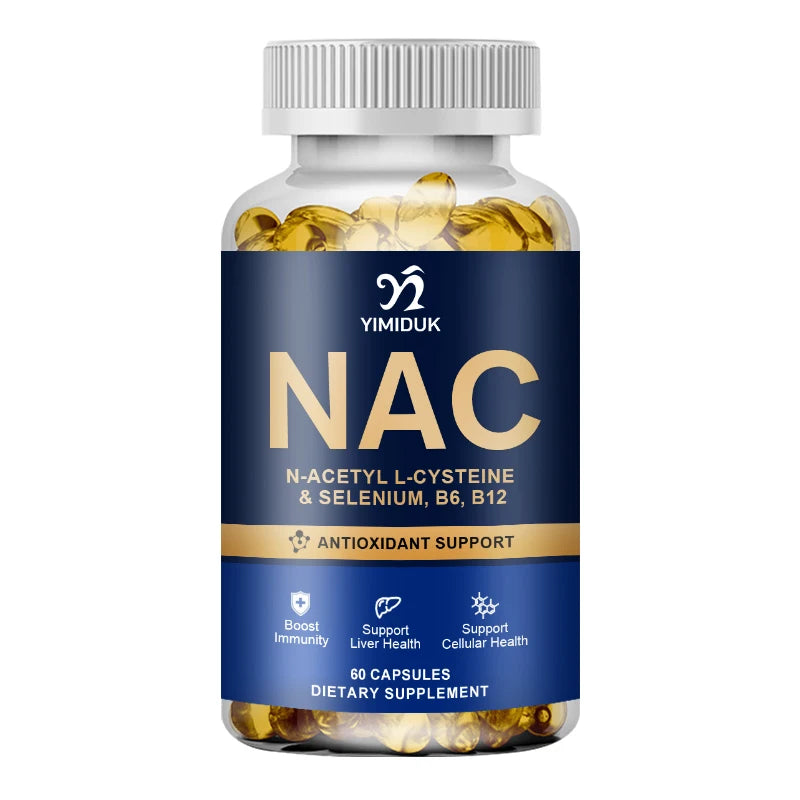 NAC Glutathione Capsules N-Acetyl Cysteine 1200 mg Support for Liver, Lung | Amino Acid, Easy to Absorb