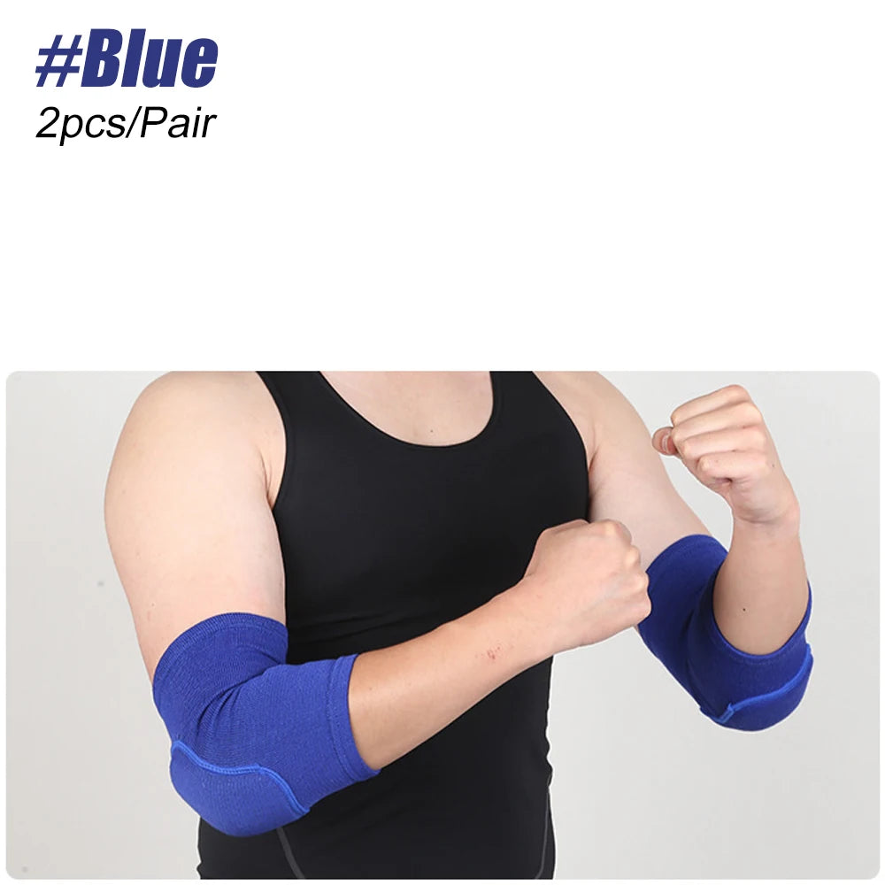 Elastic Elbow Pads Thickened Sponge Elbow Knee Protectors Guard Basketball Volleyball Sport Arm Sleeve Pad Adults Children