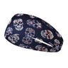 Elastic skull print sports headband, sweat-absorbent sports headband, unisex non-slip fitness headband, cycling street headband