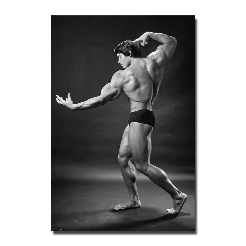 Arnold Schwarzenegger Bodybuilding Motivational Quote Canvas Painting Poster for Home Decor living room wall art for bed room