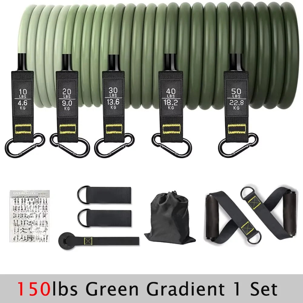 Resistance Bands for Working Out, Exercise Bands with Handles, Pull Rope with  Ankle Straps Strength Training Equipment