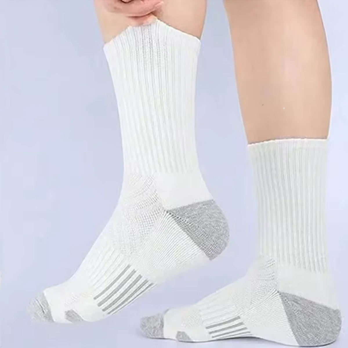 5Pairs Men's Outdoor Gym Socks High Quality Comfortable Soft Ground-Gripping Football Large Size New Style