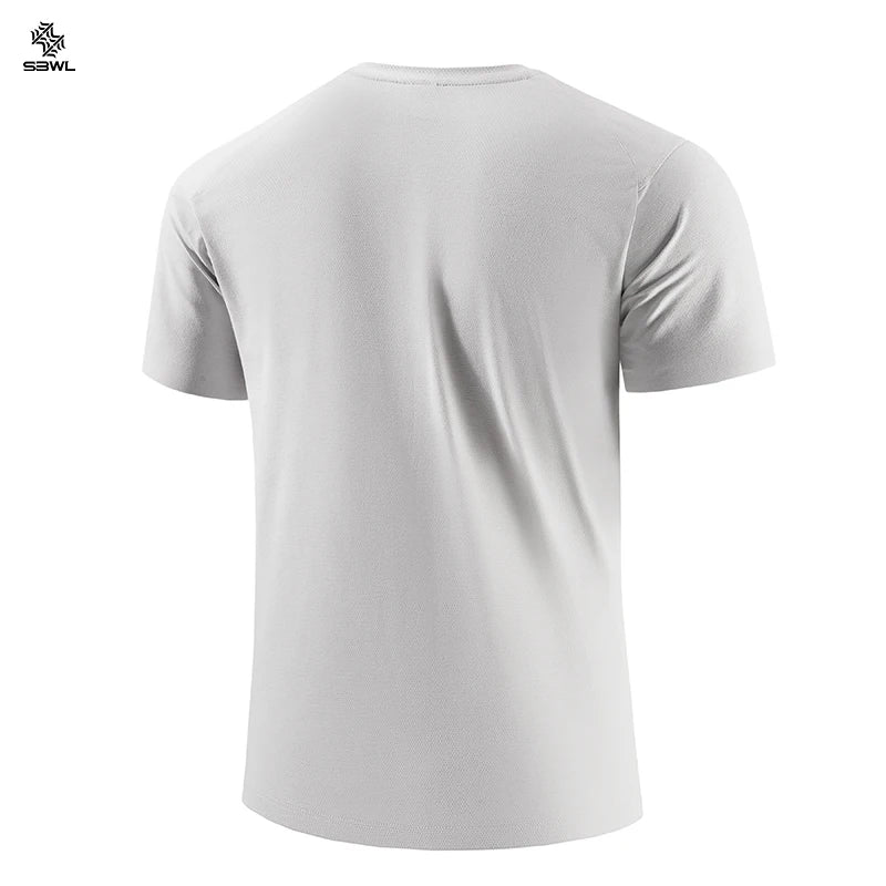 SBWL High Quality Men's Sport Tracksuit Summer Gym Quick Dry T-Shirts Clothing Workout Running 2026 New Y2K Tops Ice Silk Tees
