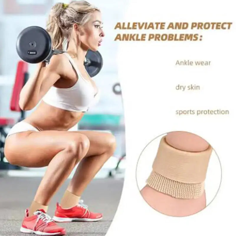 1pc Ankle Gel Sleeves Padded Skate Socks Ankle Pads Ankle Compression Sleeve for Figure Skating Riding Ski Ankle Protection