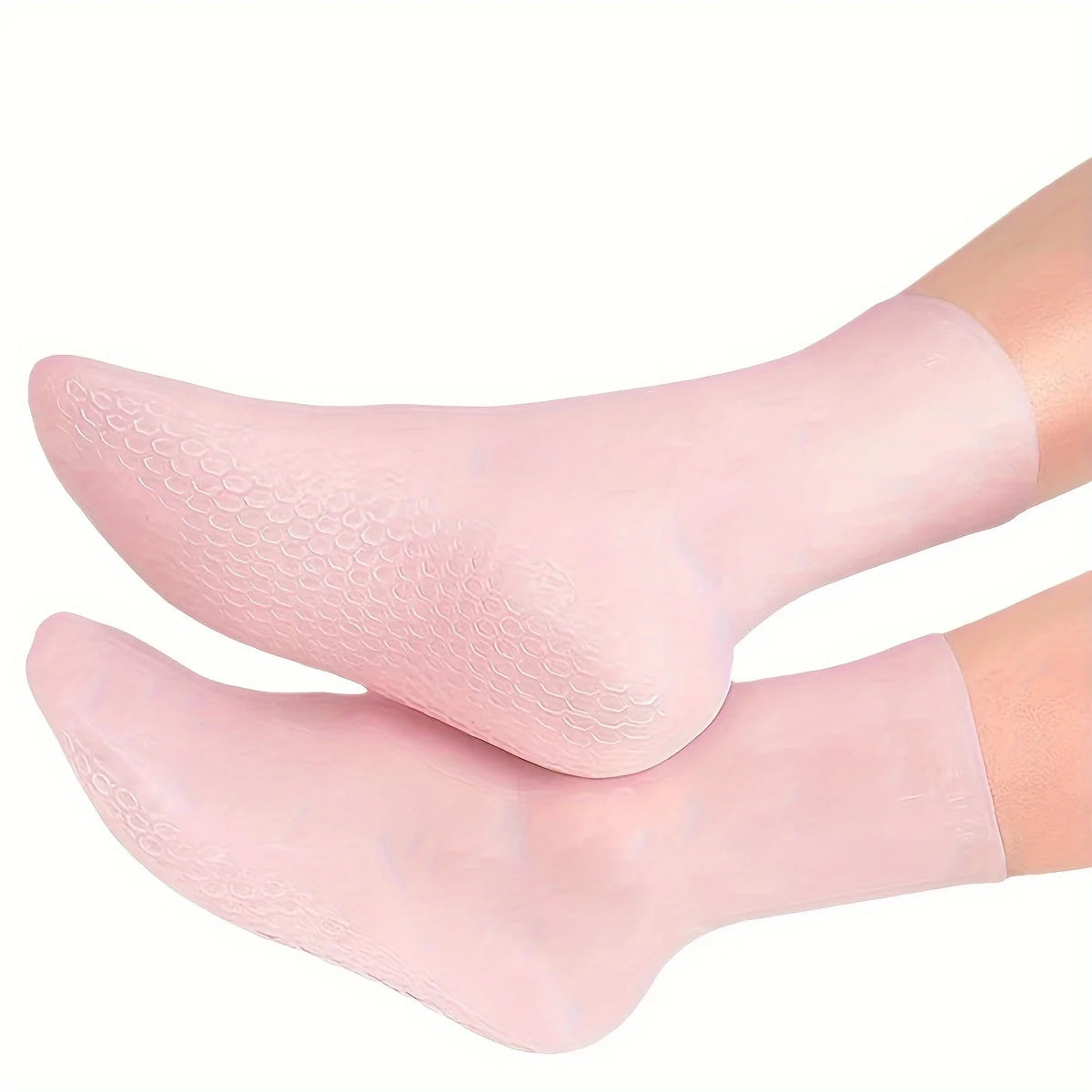 Moisturizing Silicone Socks, Reusable Men's and Women's Pedicure Socks for Dry, Cracked and Rough Foot Skin, Highly Elastic, Non