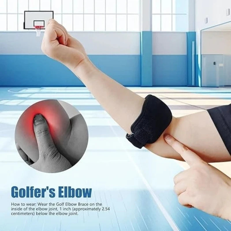 1pc Adjustable Elbow Brace - Sports Compression Arm Support for Basketball, Tennis, Volleyball, Golf - Unisex Fitness Tool with