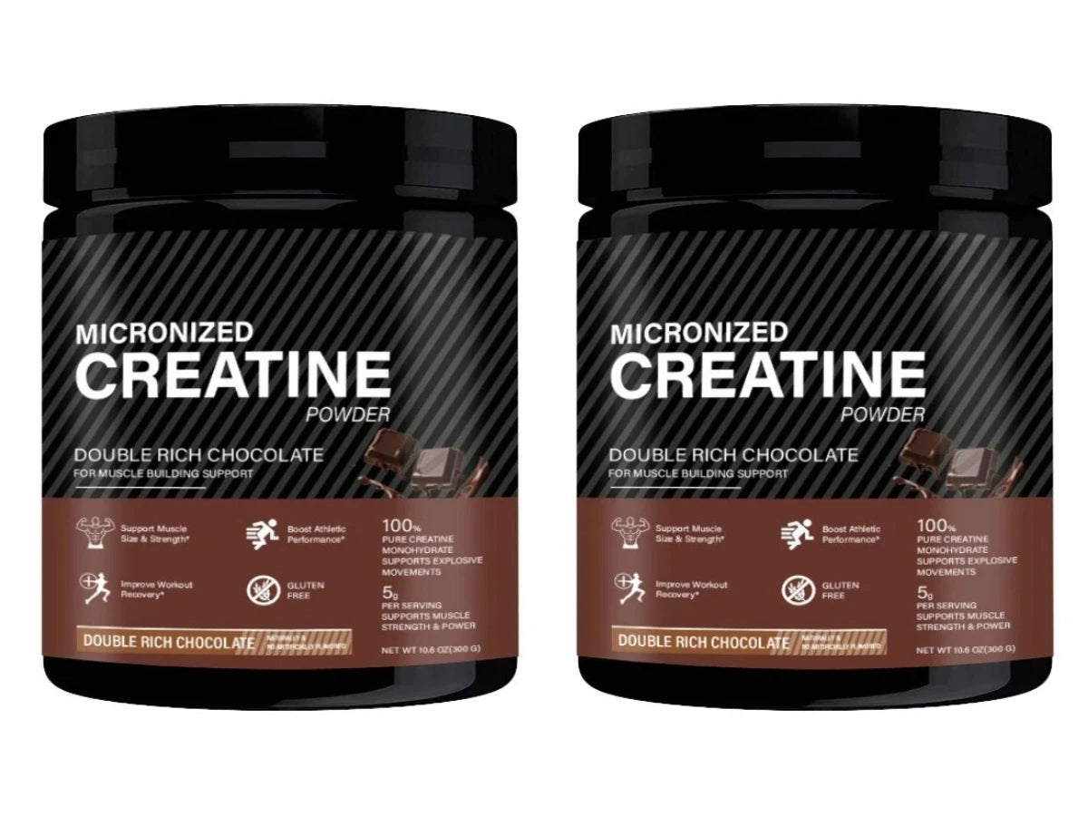 Creatine Monohydrate Powder 10.6 OZ Chocolate Flavor Sports Nutrition Support Athletic Performance Post‑Workout Muscle Recovery