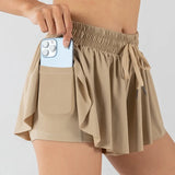 2 in 1 Jogger Flowy Athletic Shorts for Women Gym Yoga Workout Running Tennis Skirt Comfy Skort Lounge Cute Clothes Casual Wear