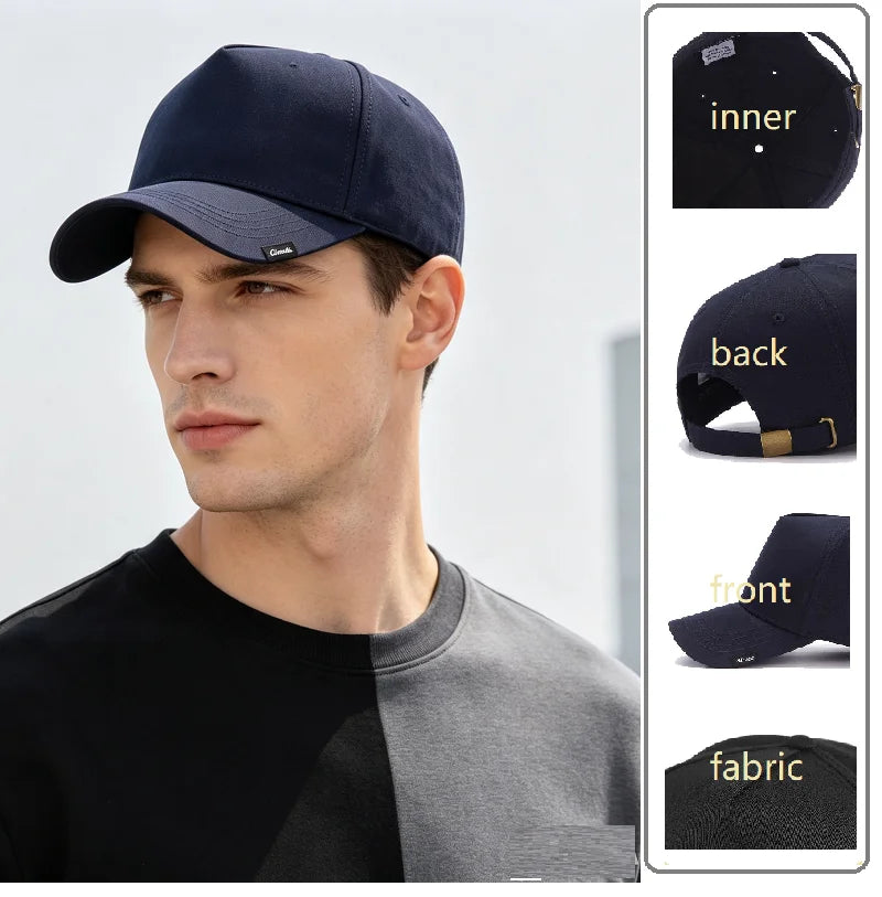 Big Head Man Baseball Caps Summer Mesh Plus Size Causal Peaked Hats 56-60cm 62-68cm Oversize XXL Snapbacks