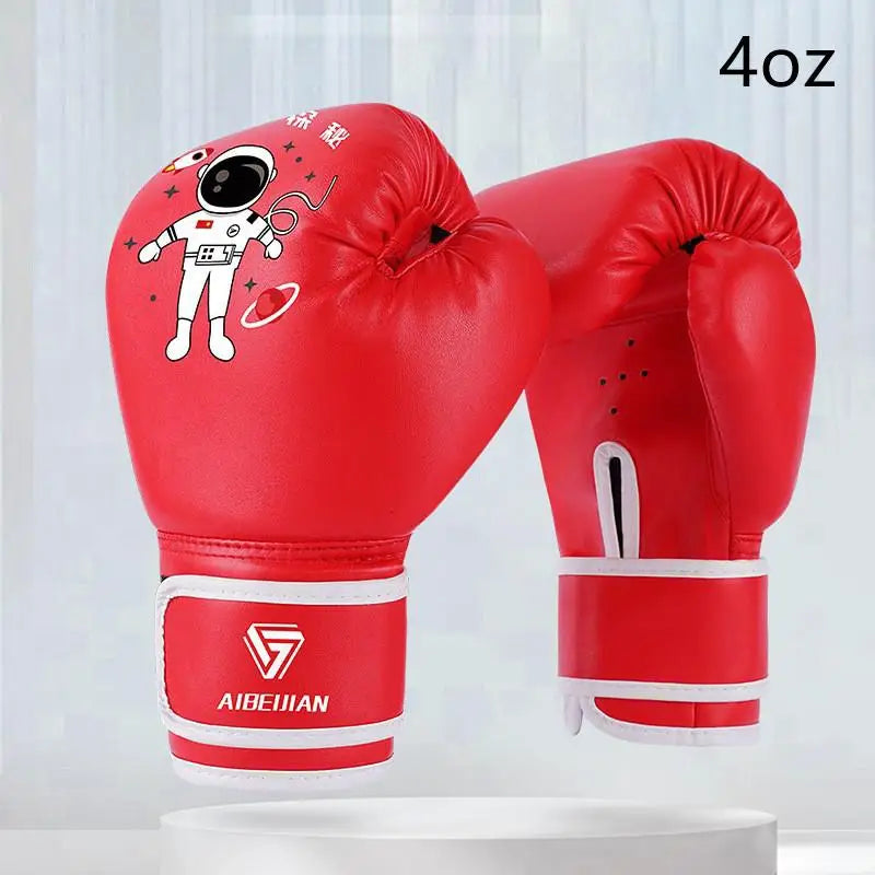 4/6 Oz PU Breathable Children's Adult Professional Sanda Muay Thai Taekwondo Neutral Breathable Boxing Gloves