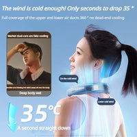 New Portable Neck Fan Rechargeable Mini Neck Cooler 3 Speeds Cooling Wind 10000mAh Electric Ventilador for Home Camping Outdoor