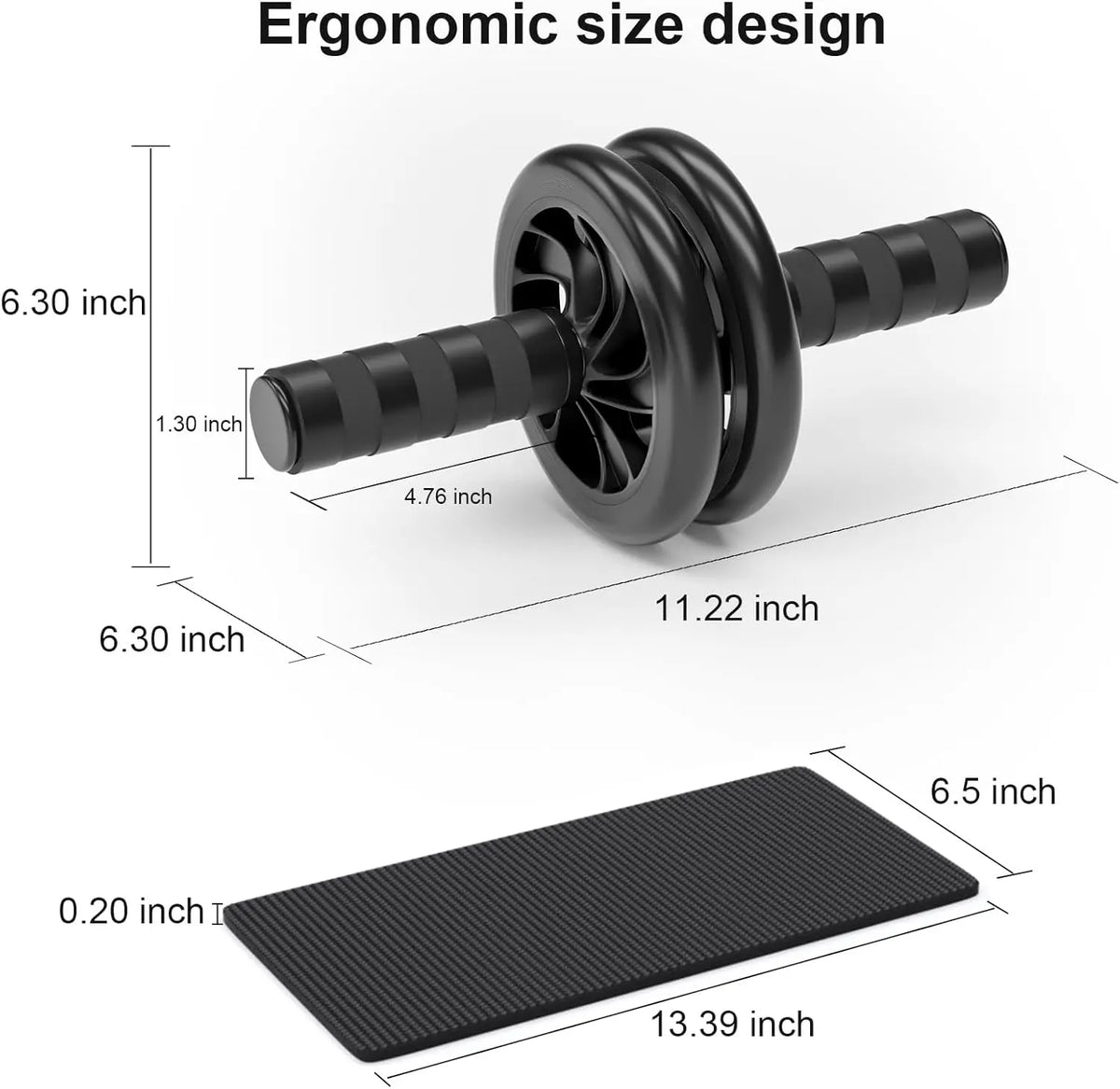 Abdominal Wheel, Ab Roller for Abdominal Exercise Machine, Abs Workout Equipment, Core Strengthening Trainer Fitness Belly Training, Entrainement maison equipement.accessories gym stuff