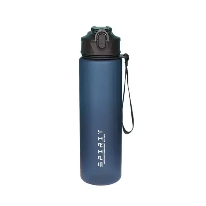 750ML Leak-Proof Sports Water Bottle with Straw and Carrying Loop BPA-Free Portable Mug with Seal Lid for Fitness Camping