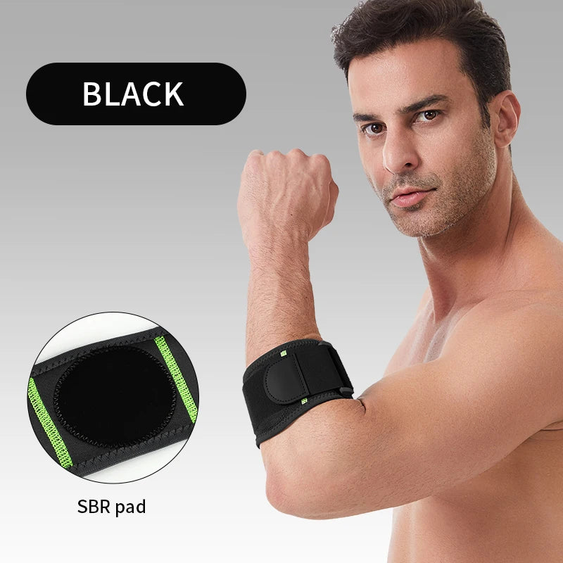 1pc Adjustable Elbow Support Brace, Compression Elbow Strap with Stabilizing Support for Tennis, Basketball, Golf, Gym & Sports